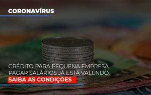 Credito Para Pequena Empresa Pagar Salarios Ja Esta Valendo Notícias E Artigos Contábeis - Rocha Contábil